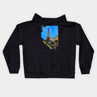 Nevada State Outline (Las Vegas) Kids Hoodie